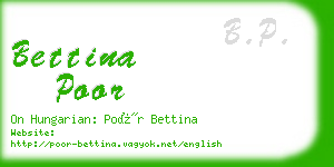 bettina poor business card